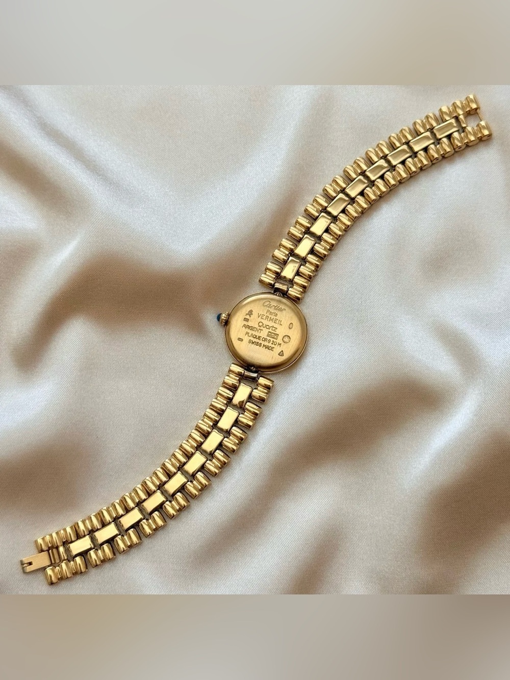 AUTHENTIC RARE VINTAGE CARTIER GOLD WATCH - WITH BOX - Picture 7 of 8
